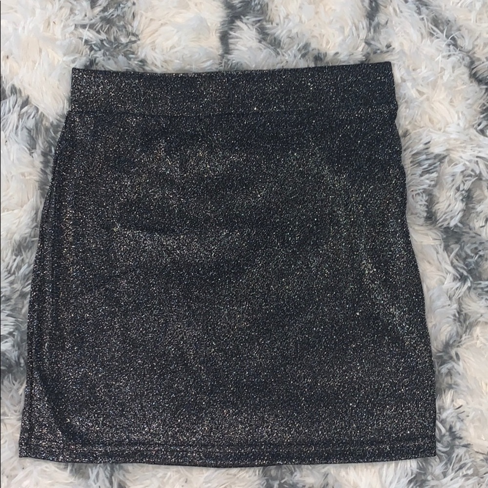 Black glitter skirt